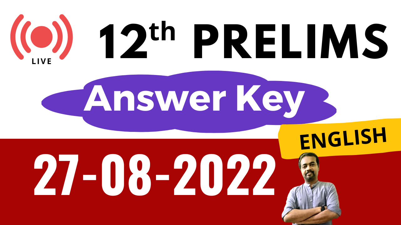 Answer Key27082022 Kerala Psc Plus Two Prelims Stage 02 Renjits English